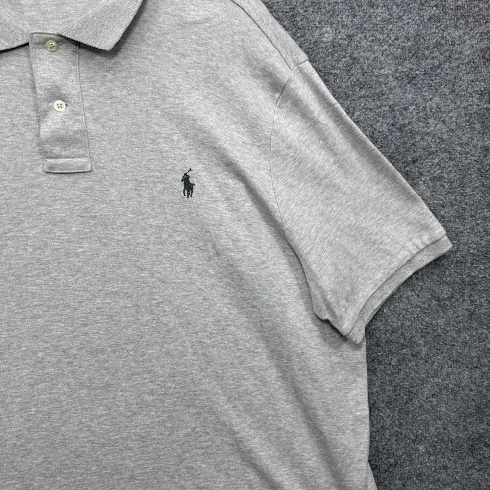 Polo Ralph Lauren Polo Shirt Mens XL Gray Short Sleeve Pony Logo Casual